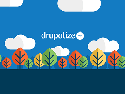 Social Media Platform Design autumn drupal facebook fall flat illustration landscape leaves linkedin social media twitter youtube