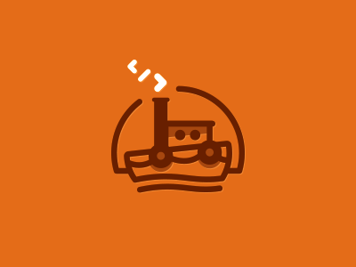 WIP Logo boat branding code identity logo tugboat