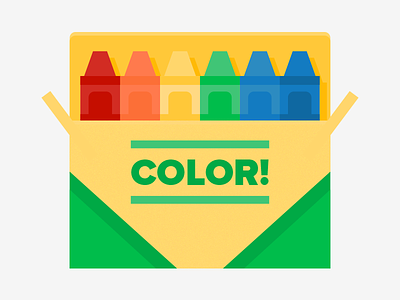 Color color crayons drupal flat illustration style guide