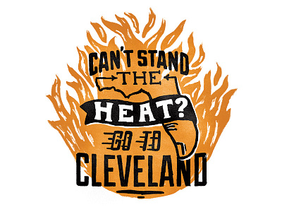 Cleveland basketball cleveland hand lettering heat lbj lebron ohio sports yay