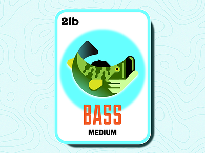 Medium Bass card crypto fishing illustration nft outdoors