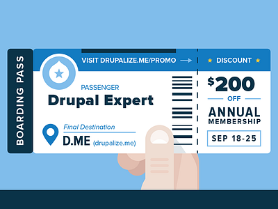 Drupalize.Me Boarding Pass