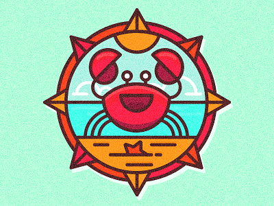 Crab beach crab design fun illustration simple