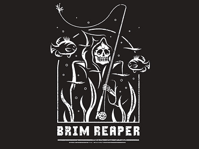 Brim Reaper design fishing flyfishing illustration