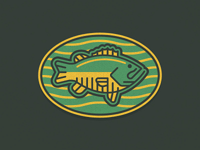 Fish Patch badge fish icon illustration outdoors patch