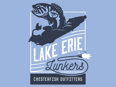 Lake Erie Lunkers design fish fishing illustration