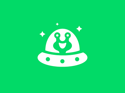 Alien alien design icon logo simple ufo