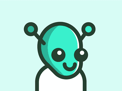 Alien alien character fun illustration simple