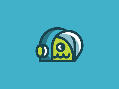 Alien Helmet alien character fun illustration simple