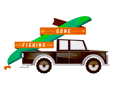 My Saturday Morning fishing icon illustration love nature outdoors vintage