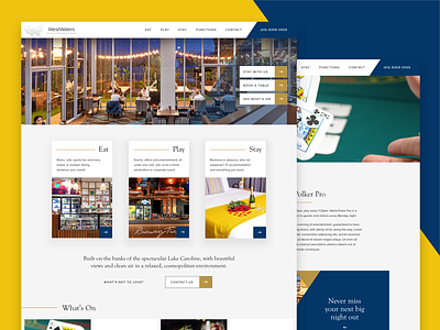 Entertainment Complex / Hotel hospitality minimal design user experience design web design