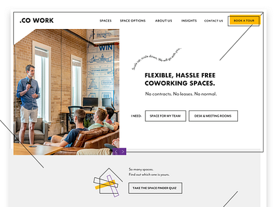 Co-working Space (Concept) web design