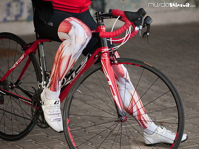 muscle apparel anatomy apparel body clothing cycling leg muscle red road warmers wear