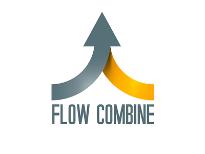 Flow Combine - Logo arrow blend combine conect design flow logo