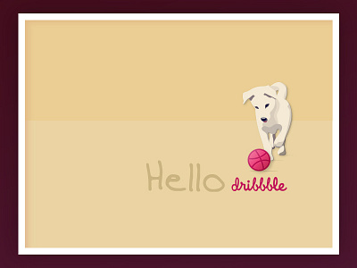 Hello Dribbble dog dribbble firstshot graphicdesign graphicsdesigner hellodribbble illustrator lovefordribbble photoshop ritu