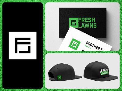 "Fresh Lawns" Logo and Branding Project branding design graphic design logo marl typography
