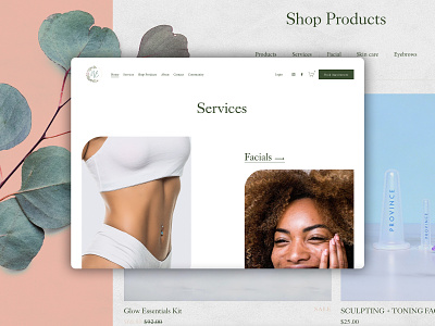 "Nourished Esthetics" Website Design aesthetics branding design esthetics graphic design marl skin website design