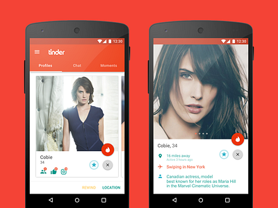 Tinder Material Design