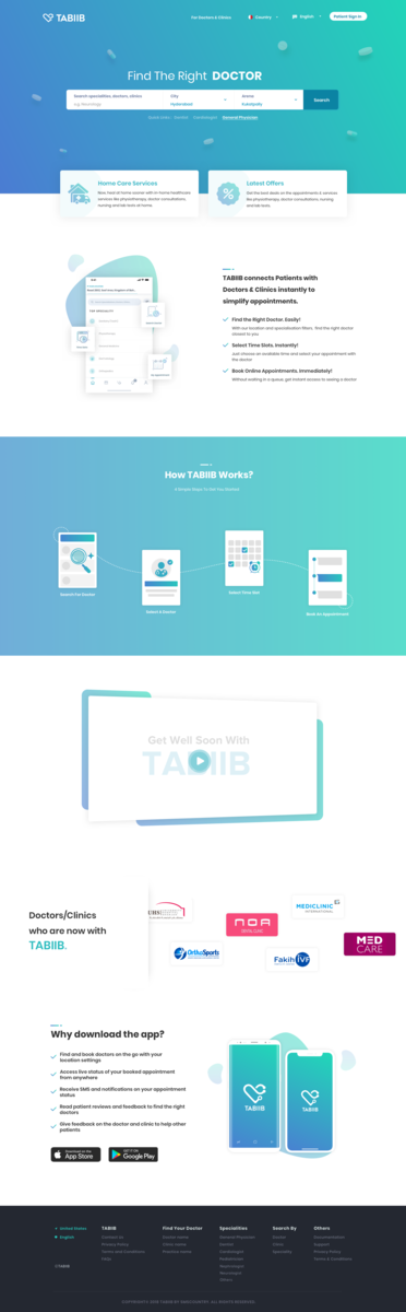 TABIIB Homepage By ParthaSarathy Aila On Dribbble