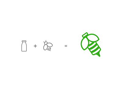 Spring Bee Logo Concept bee bees beeswax branding concept icon illustration logo logodesign milk milk bottle minimalist logo vector