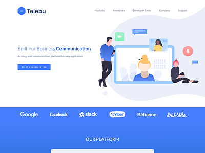 Telebu Full Home page