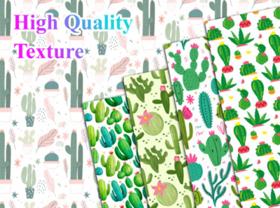 Cactus Seamless Pattern Graphic