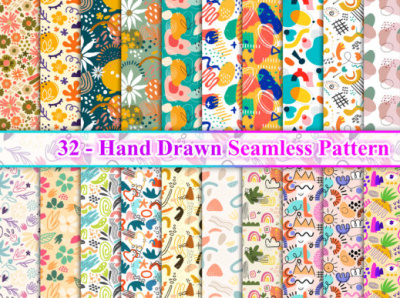Drawn Seamless Pattern Collection