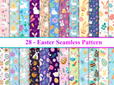 $2.40 Easter Seamless Pattern Graphic 3d animation app art branding design fabric flat graphic design illustration logo motion graphics pattern ui