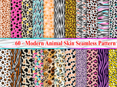 Modern Animal Skin Seamless Pattern Graphic animal animal skin design flat graphic design illustration skin vector