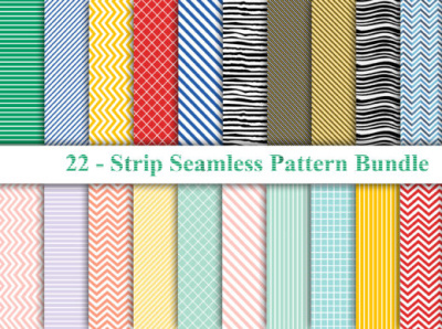 Strip Seamless Pattern Set art design flat graphic design illustration vector