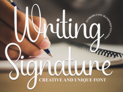Writing Signature Font art branding design flat font graphic design illustration logo ui ux vector