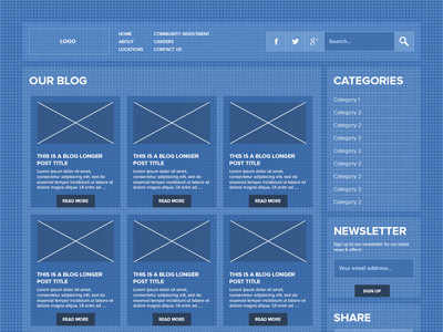 Another Wireframe blog ui ux wireframe