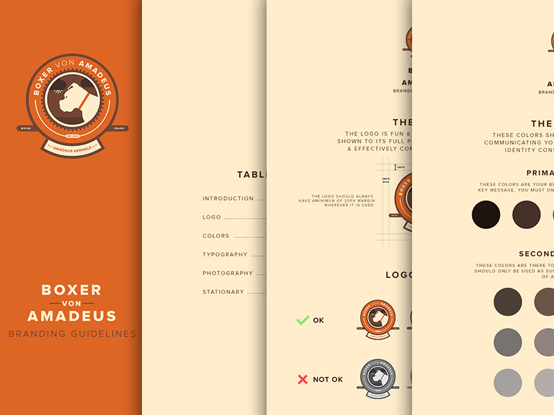 Brand Guidelines brand guidelines style guide branding colors boxers dog breeding breeder