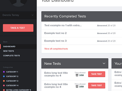 Quiz Application app application design interface questionnaire quiz quizzes test tests ui ux