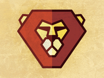Lion animal colours flat icon illustration king lion shadow textures