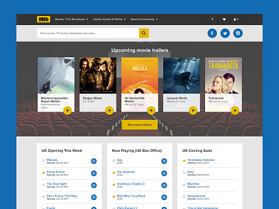 IMDb Redesign  Web design studio, Web design examples, Web