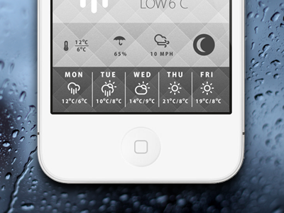 Yet another simple weather app. app gray icons iphone simple ui weather