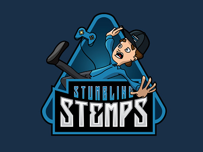 Stumbling Stemps design illustration logo typography vector
