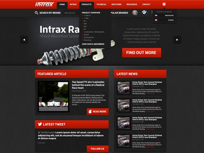 Intrax Website dark interface ui ux website