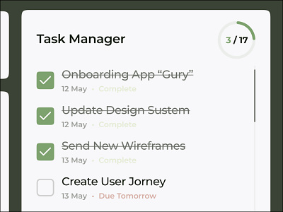 Task Manager dashboard task manager ui ux web