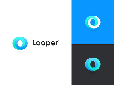 Looper branding flat identity logo logotype loop simple