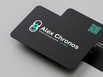 Alex Chronos business card business card logo logo design