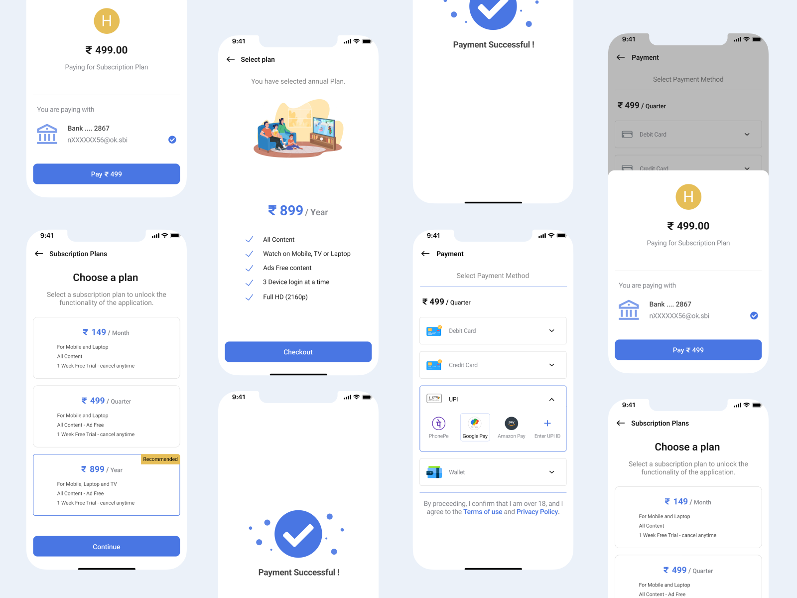 Subscription Plan Screen design for OTT by Nikita Bedaralli on Dribbble