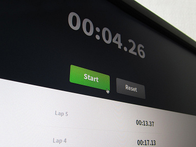 Stopwatch app application button clean clock os realpixel simple start stop watch web