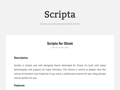 Scripta - Ghost Theme