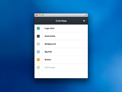 ColorApp app application color flat light os simple x