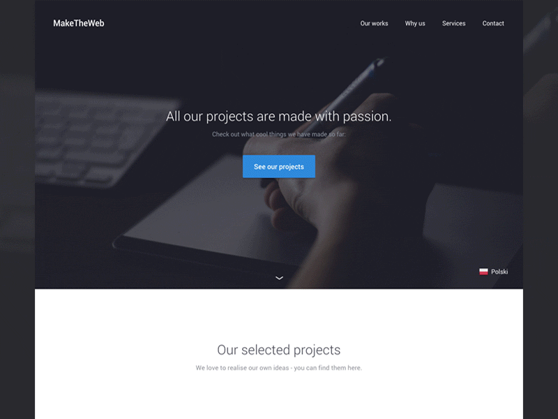 MakeTheWeb creative design landing maketheweb minimalist poland portfolio simple web