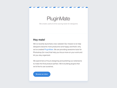 Newsletter blue button design flat mail minimalist newsletter plugins web