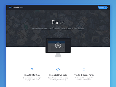 Fontic - Easily include fonts from Photoshop on the web! addon app extension font photoshop plugin pluginmate psd tool web webfonts