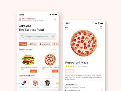 Food Delivery App UI (Inspired by Zomato & Swiggy) app app ui daily ui food app ui food menu ui ui ui challenge ui inspiration